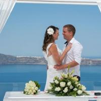 Rhodine and Mark married in Greek Islands